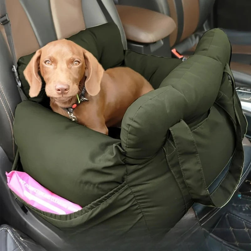 Dog Car Seat With Safety Belt Non-Slip Pet Car Bed