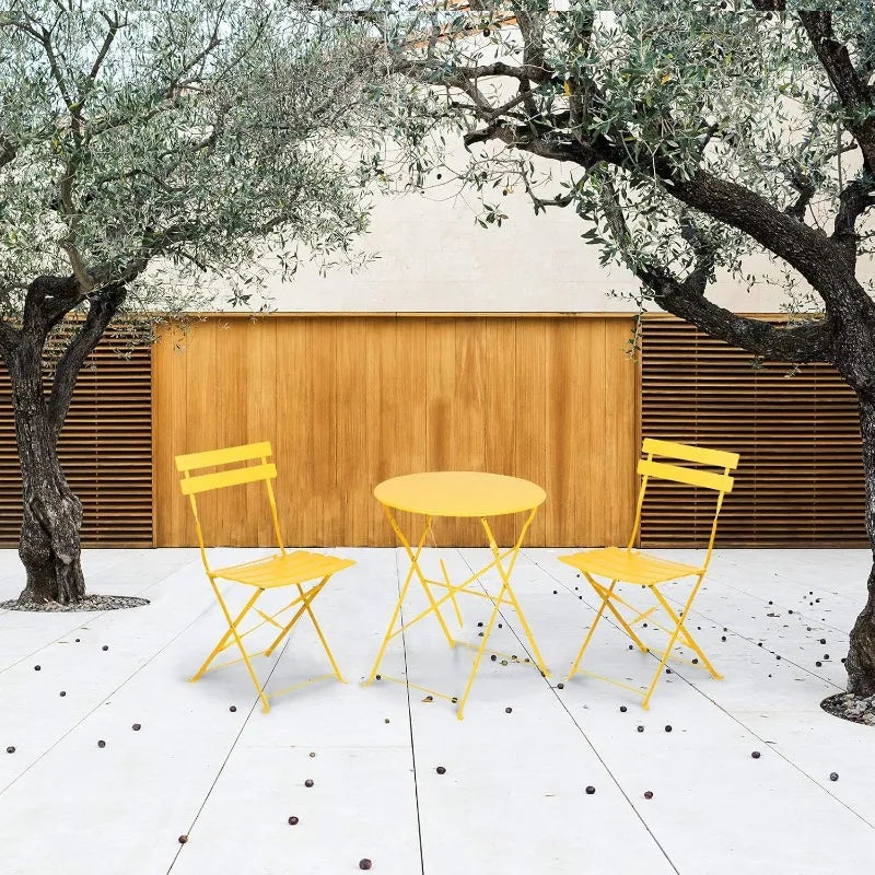 Grand Patio 3-Piece Folding Bistro Set With Premium Steel Frame