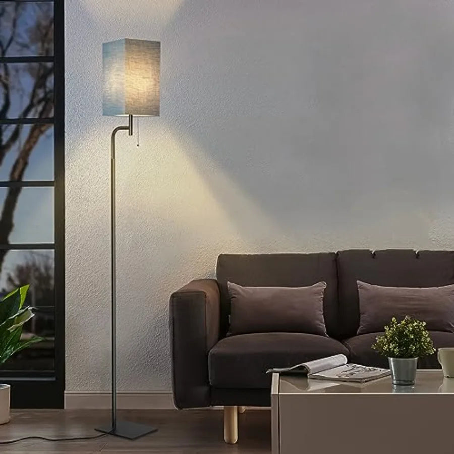 Modern Floor Lamp With 3 Color Temperatures And Linen Shade