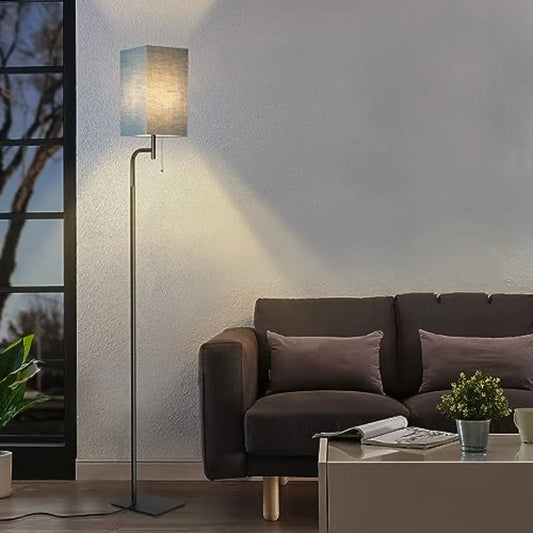 Modern Floor Lamp With 3 Color Temperatures And Linen Shade