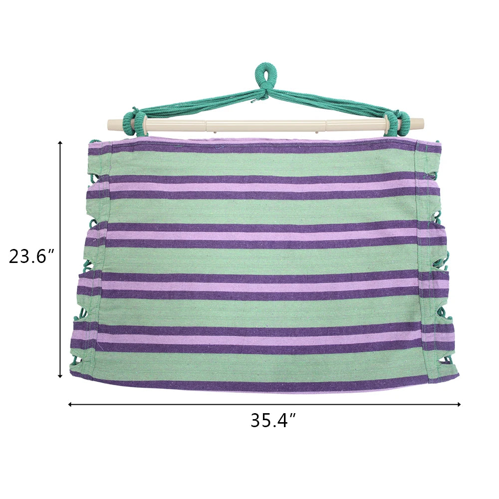 Outdoor Hanging Rope Chair With Cushions And Two Pillows
