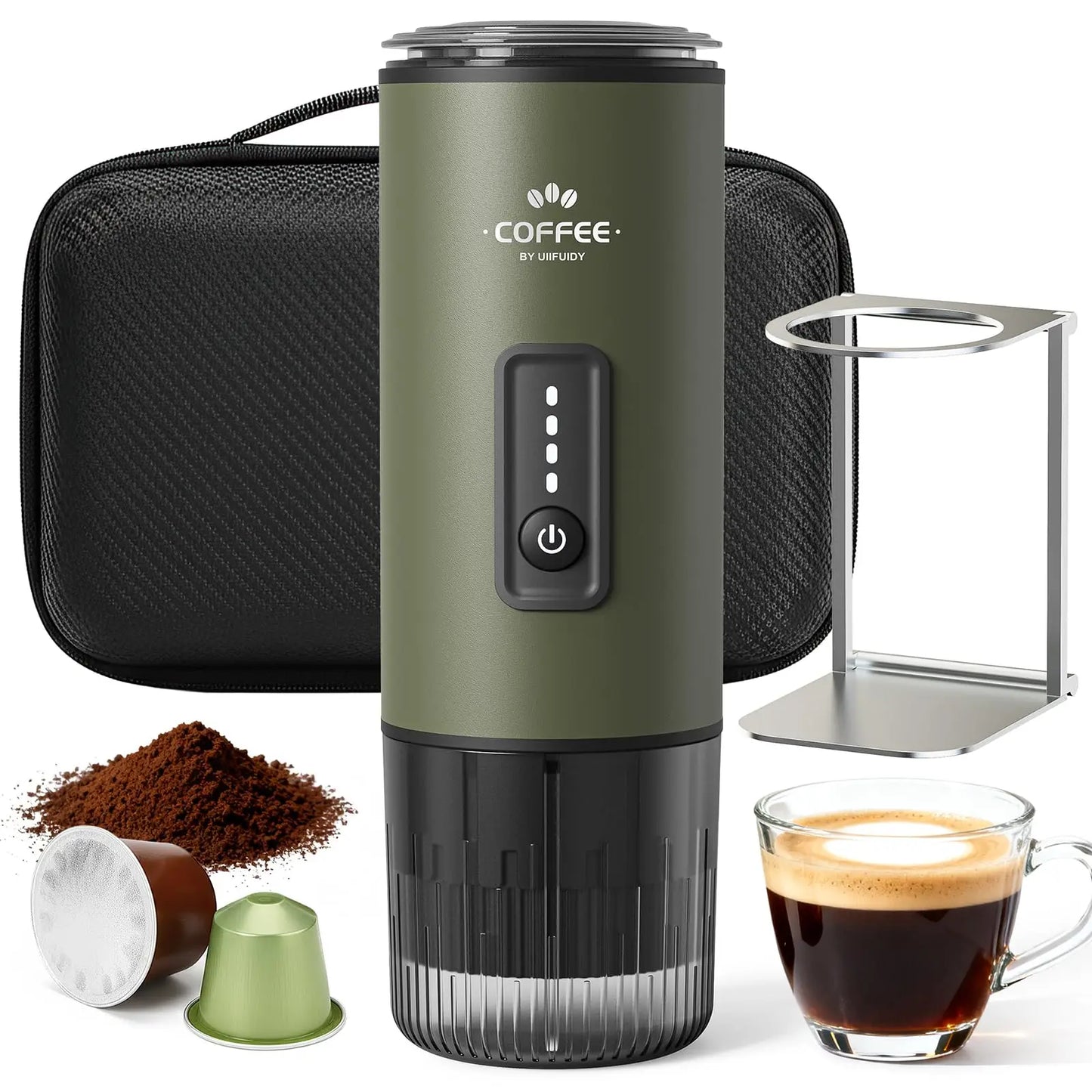 Portable Stainless Steel Self Heating Espresso Maker For Travel