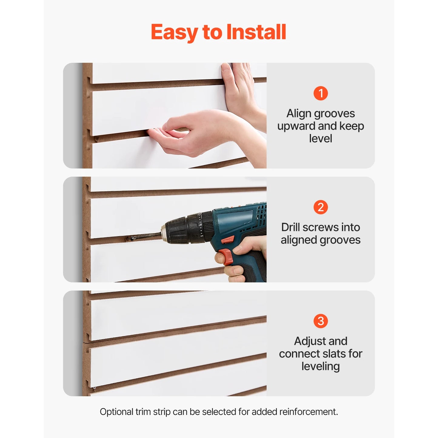 MDF Slat Wall Paneling Modular Garage Tool Storage Workshop Display