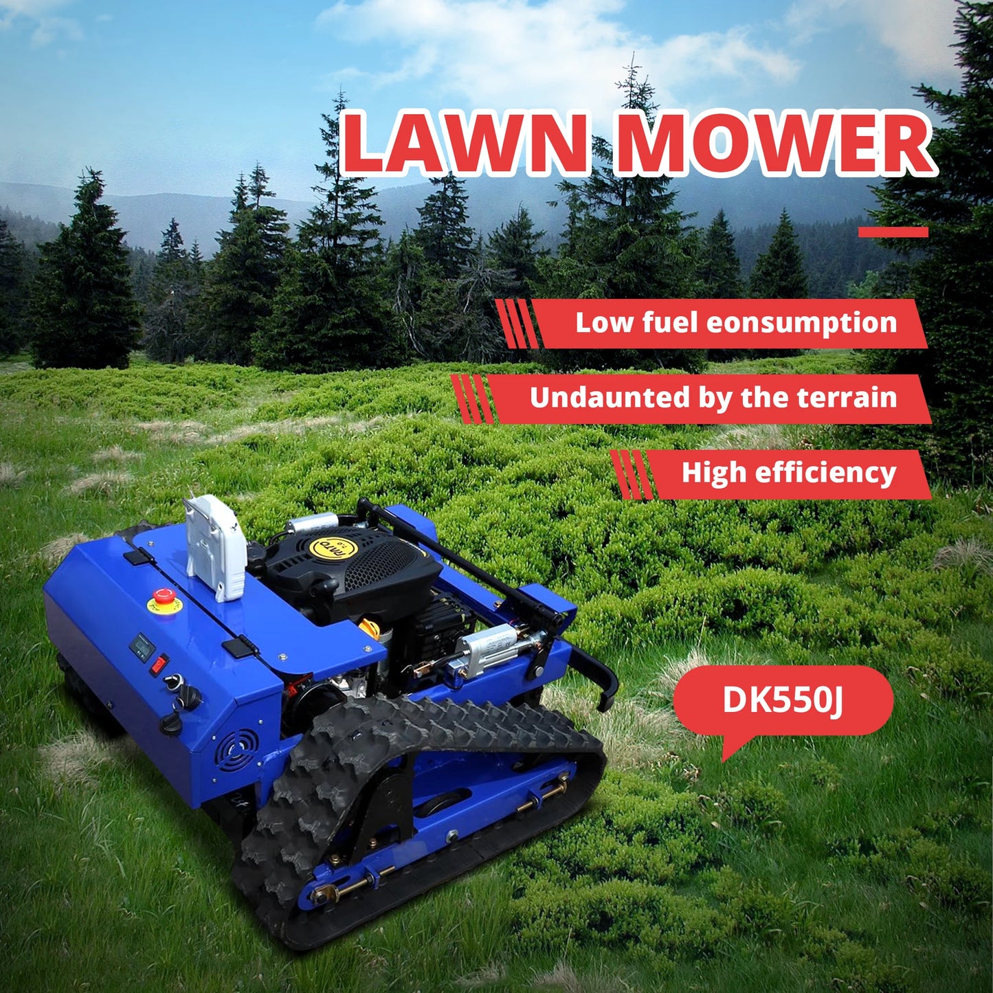 R550 Smart Remote Lawn Mower For Heavy Duty Lawn Care
