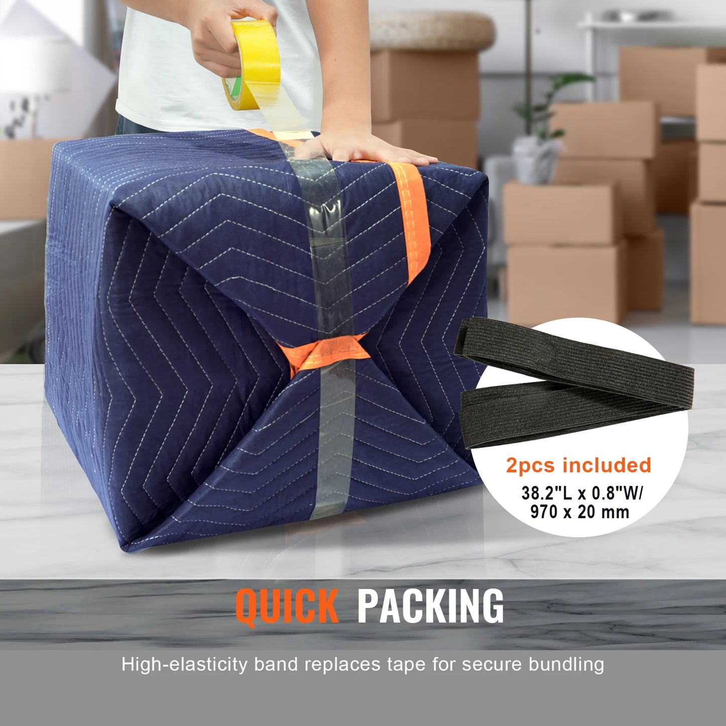 SucceBuy 12 Pack Heavy Duty Moving Blankets for Furniture