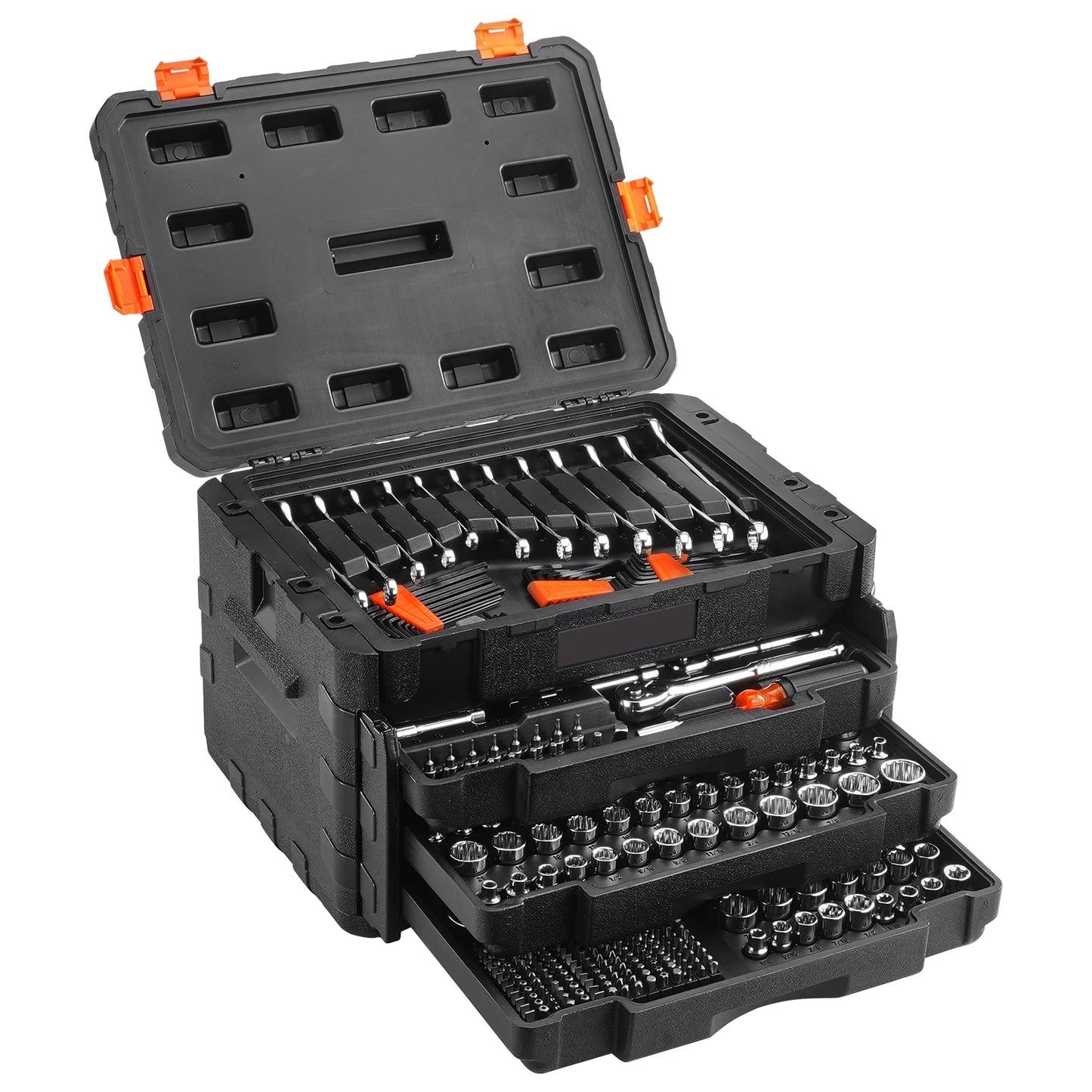 SucceBuy Mechanics Tool Set And Socket Set Kit For SAE And Metric
