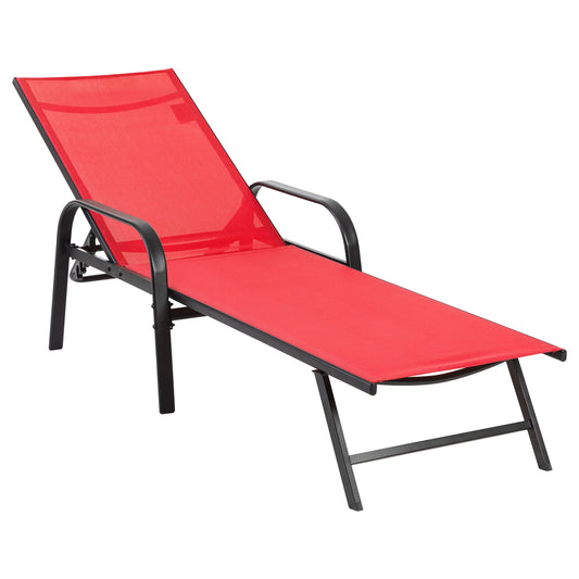 JHK Folding Portable 8 Leg Beach Chair With Armrests