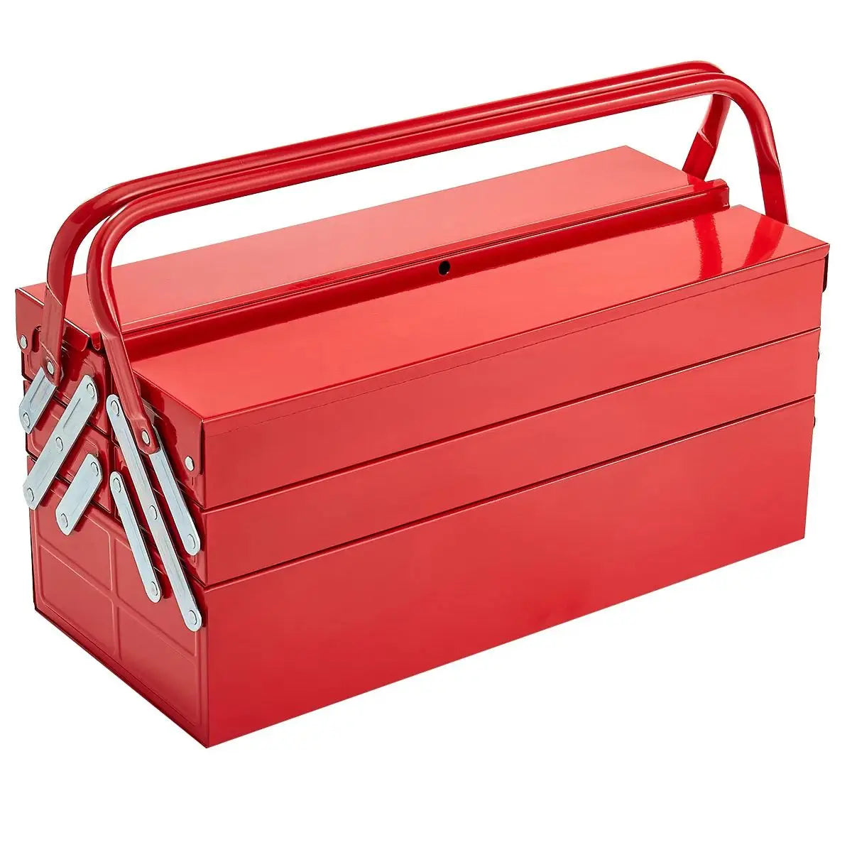 SucceBuy Heavy Duty Portable Metal Tool Chest Organizer With Handle