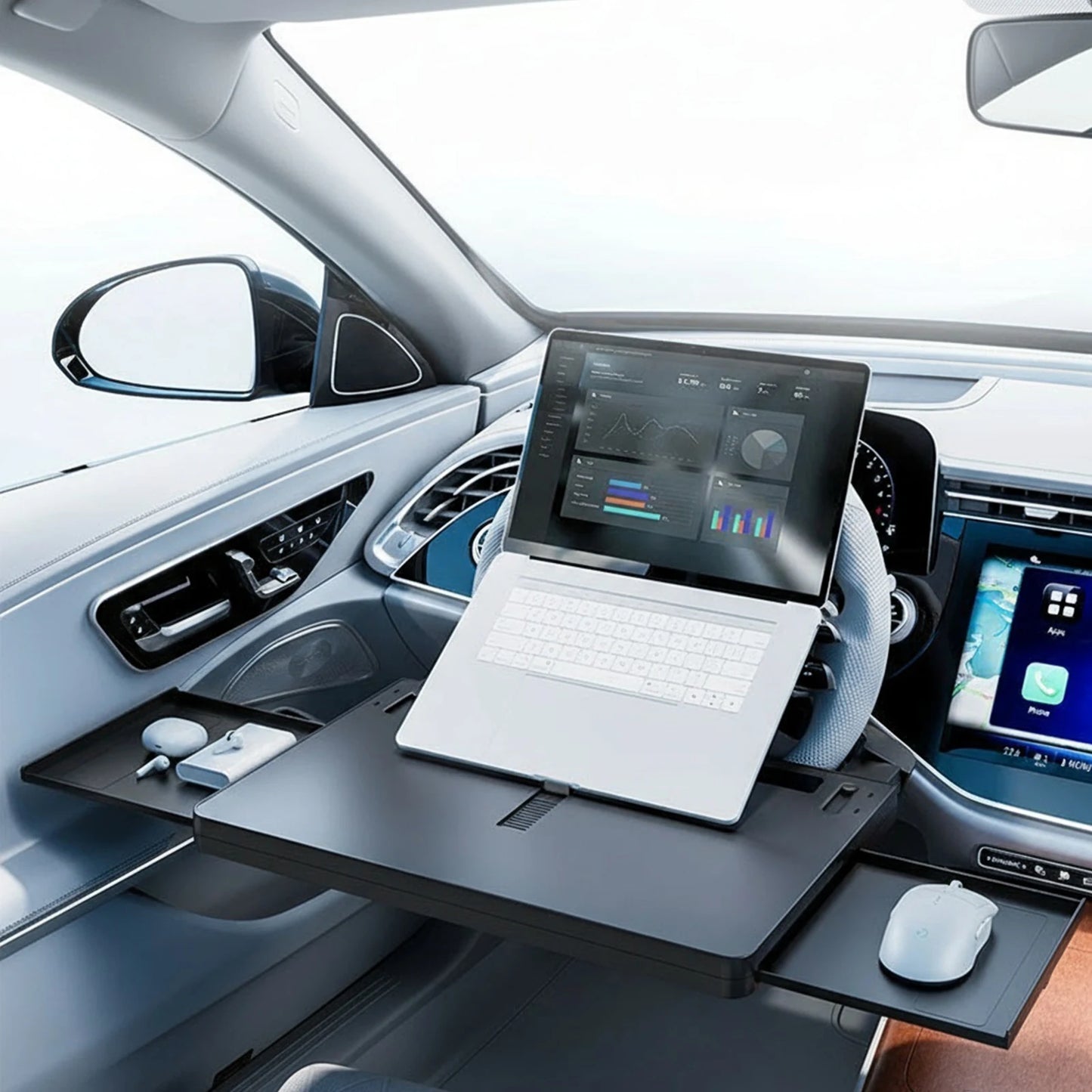 Car Steering Wheel Desk With Trays For Eating And Writing