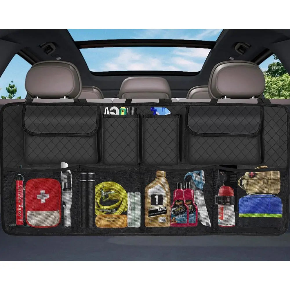 Universal Car Trunk Organizer With Hanging Backseat Storage Pockets