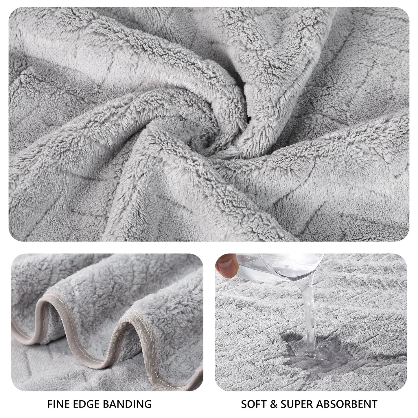 Luxury Microfiber Towel Set Quick Dry Highly Absorbent For Bathroom
