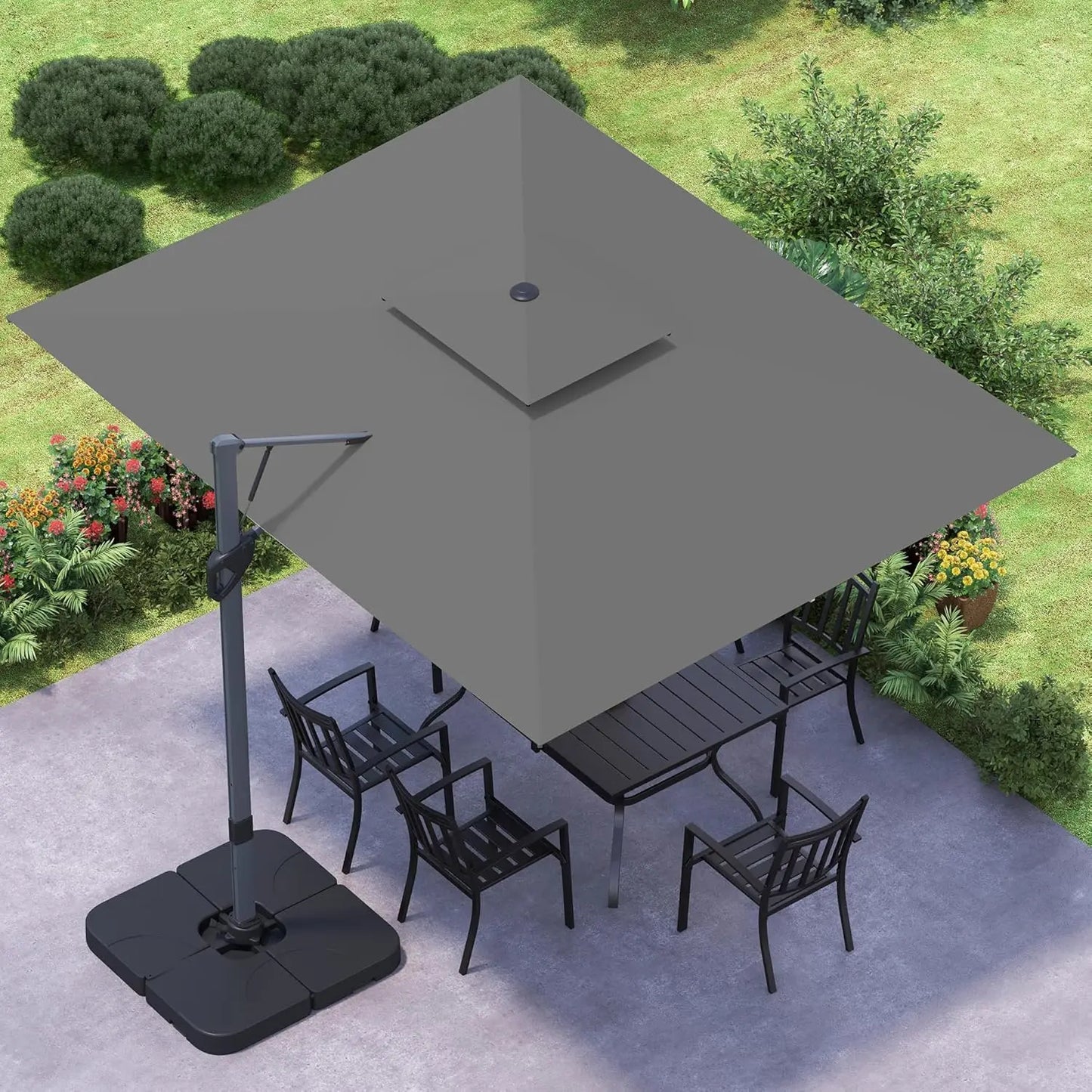 Cantilever Patio Umbrella with 360 Degree Rotation