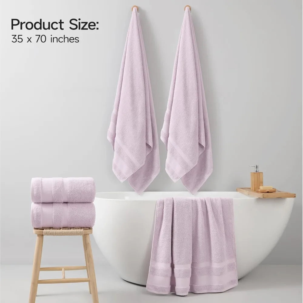 100 Percent Cotton Bath Towels Quick Dry Ultra Soft Absorbent