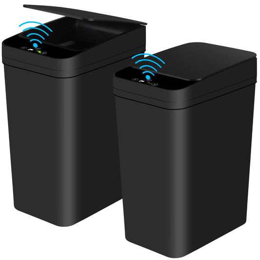 2 Pack Touchless Motion Sensor Bathroom Trash Cans