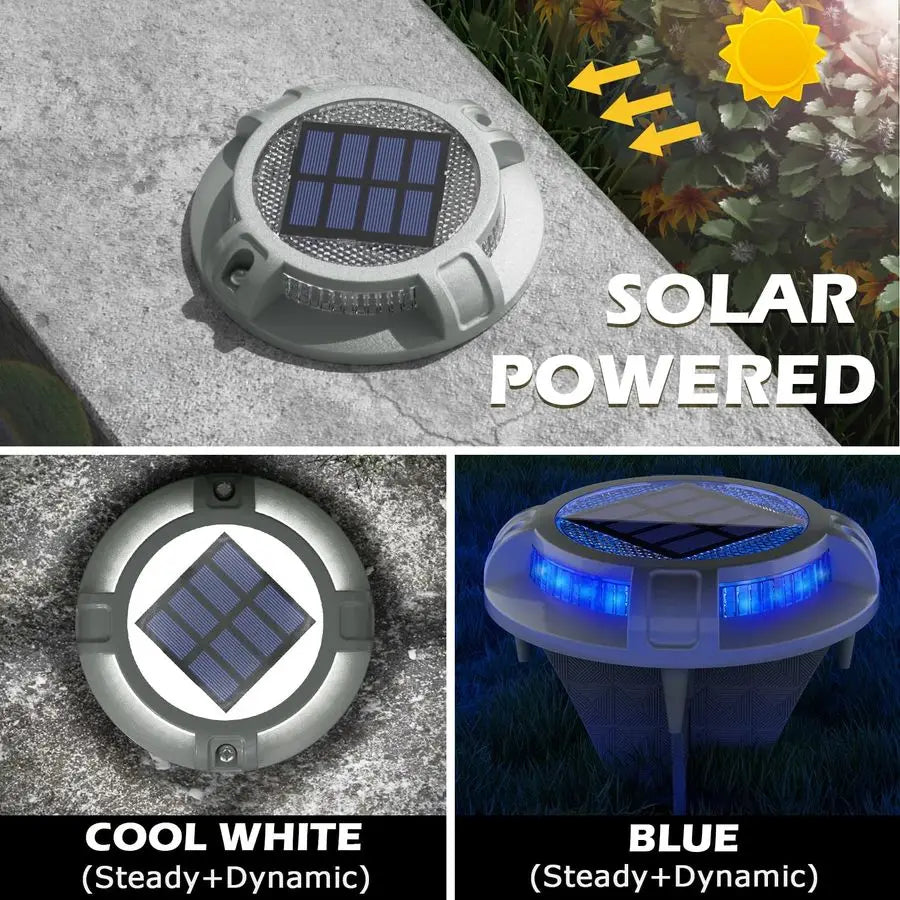 Solar Driveway Lights With LEDs For Pathway Markers
