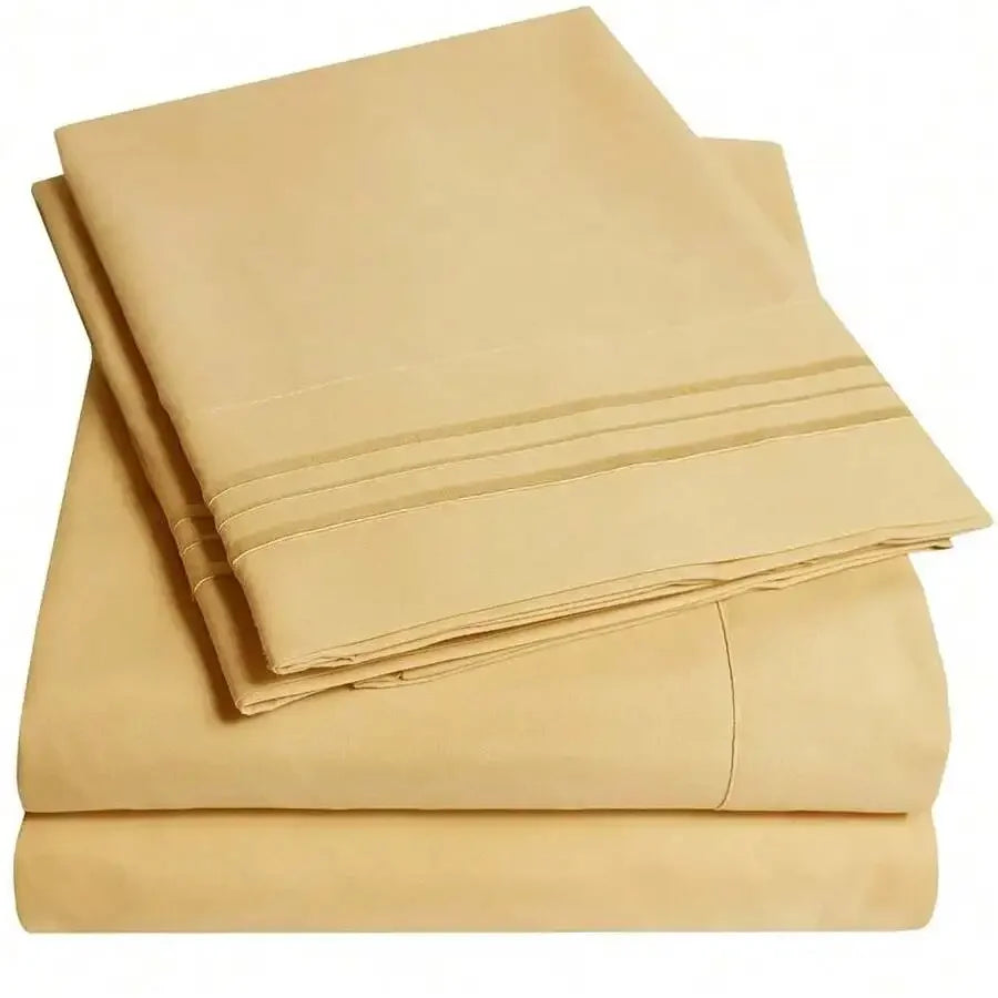 Extra Soft Deep Pocket Bed Sheet Set With Elastic Corners