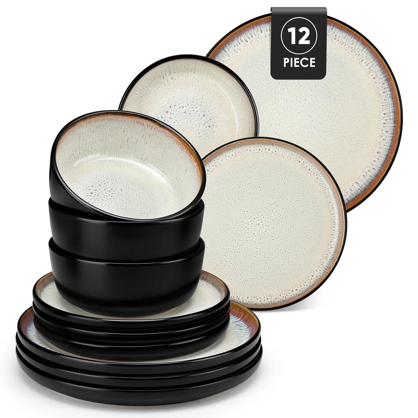 MALACASA Ceramic Dinnerware Set Stoneware Collection