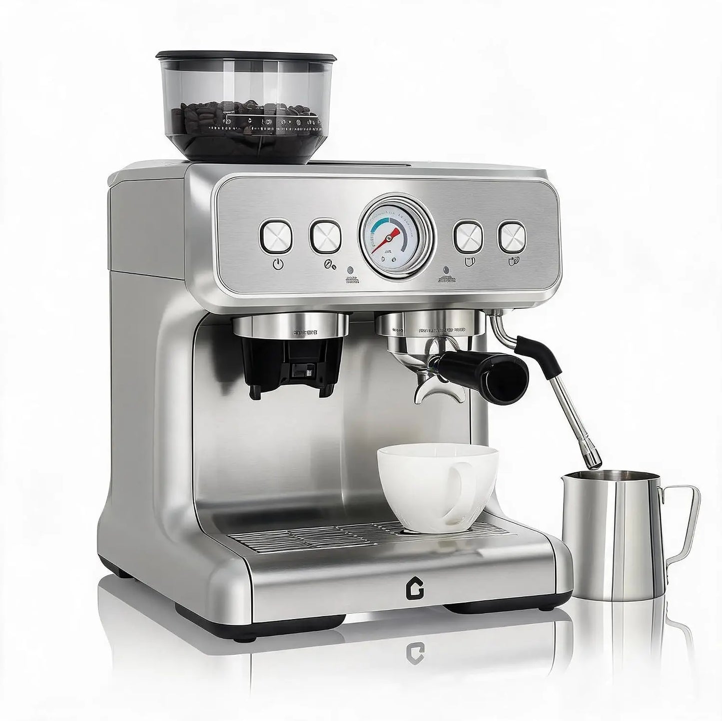 HiMISS Espresso Machine With Integrated Conical Burr Grinder