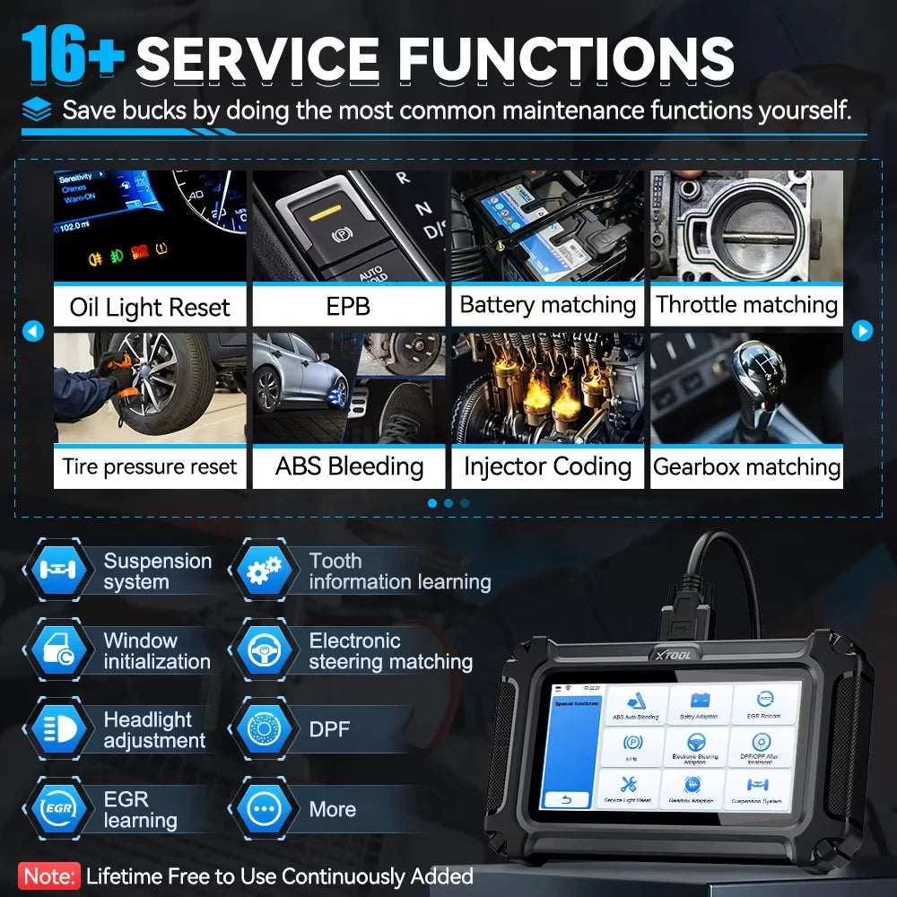 XTOOL D5S Car Diagnostic Tool 5 System OBD2 Scanner