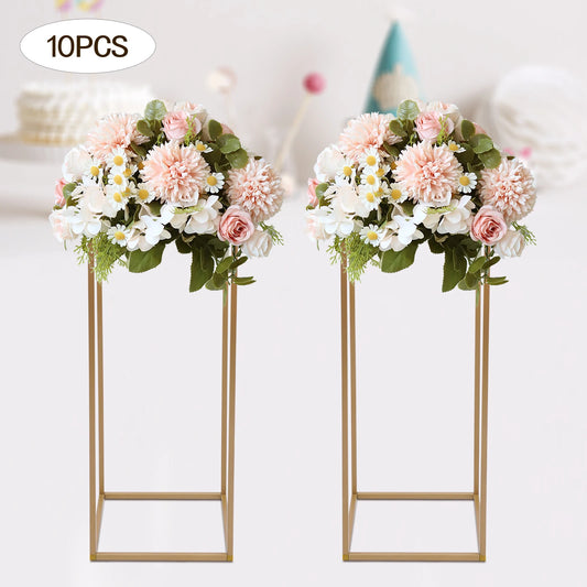 10 Pieces Flower Stand Set Metal Wedding Column Stands
