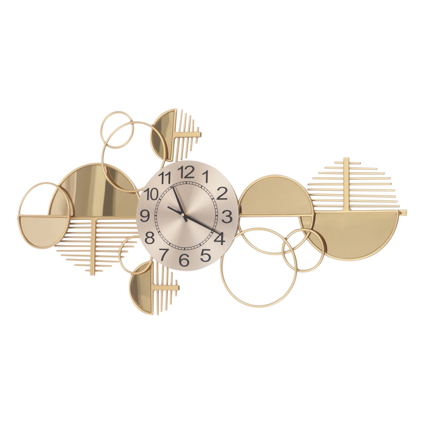 Minimalist Metal Wall Clock Battery Operated Silent Decor For Living Room