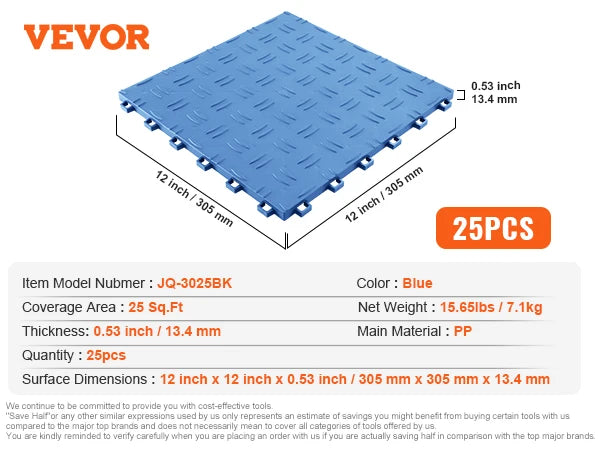 Interlocking Garage Tiles Non Slip Double Sided PP Waterproof Flooring
