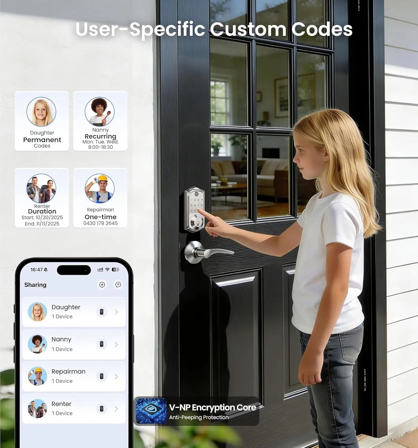 Smart Fingerprint Door Lock With App Control Auto Lock