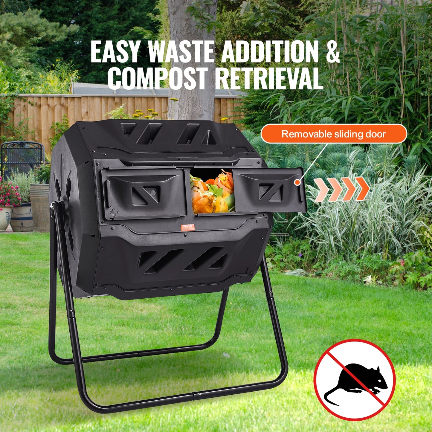SucceBuy Dual Chamber Tumbling Compost Bin