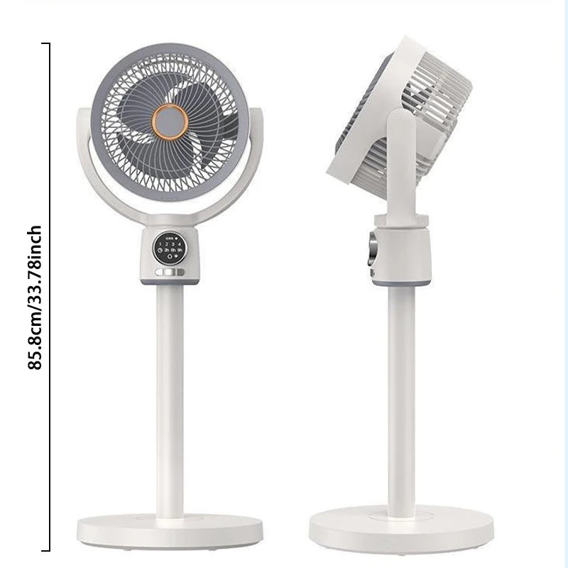 BALASHOV USB Rechargeable Floor Fan With Timed Low Noise Cooling