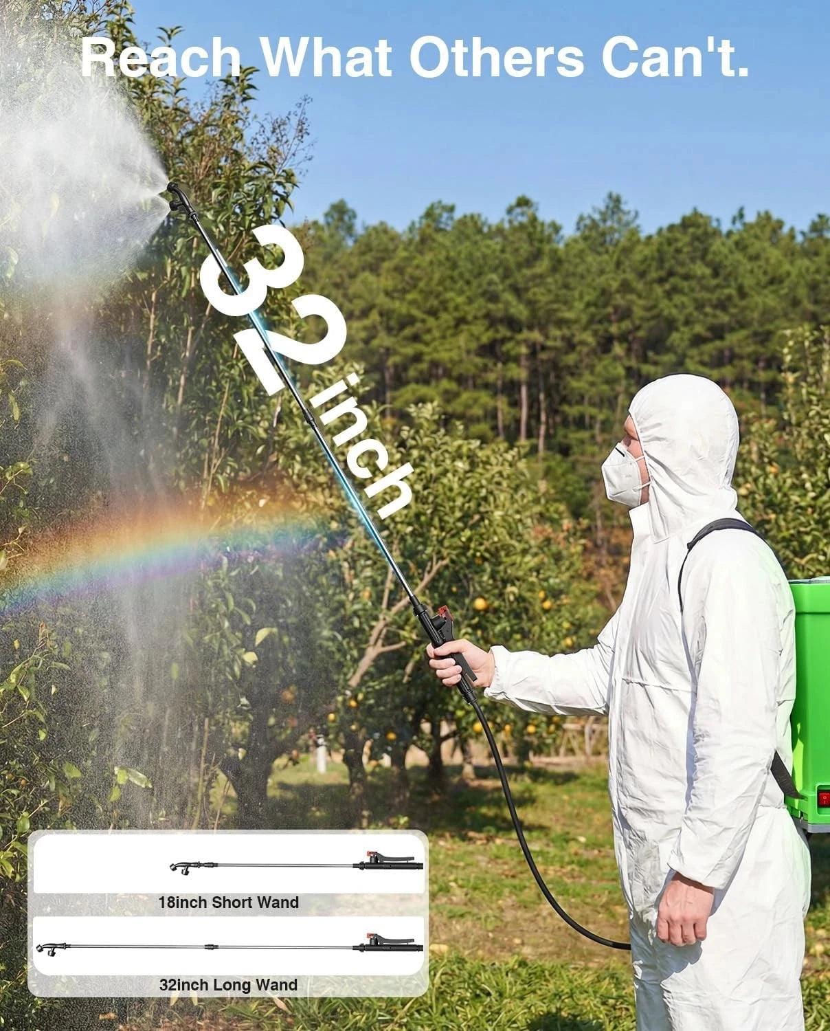 Taskstar 16L Battery Powered Electric Knapsack Sprayer With Wand