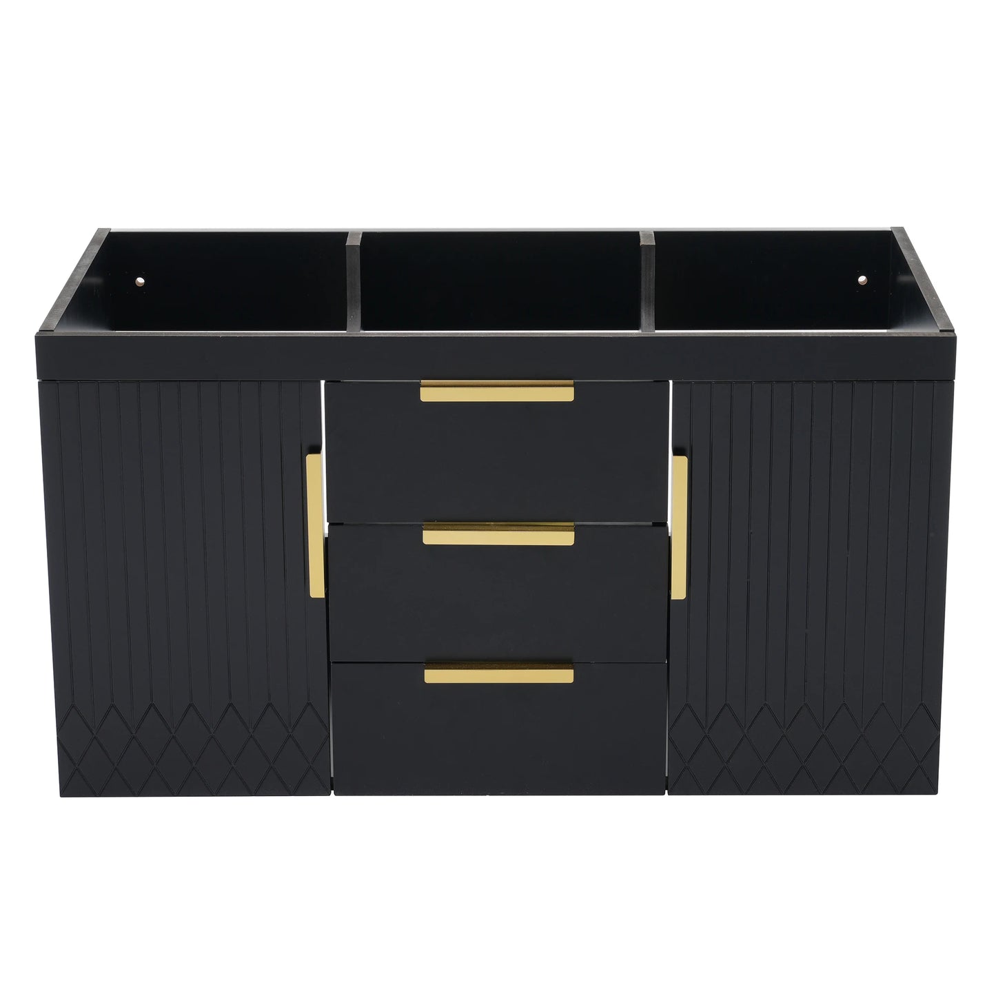 Floating Wall Mounted Bathroom Vanity Cabinet With Two Drawers