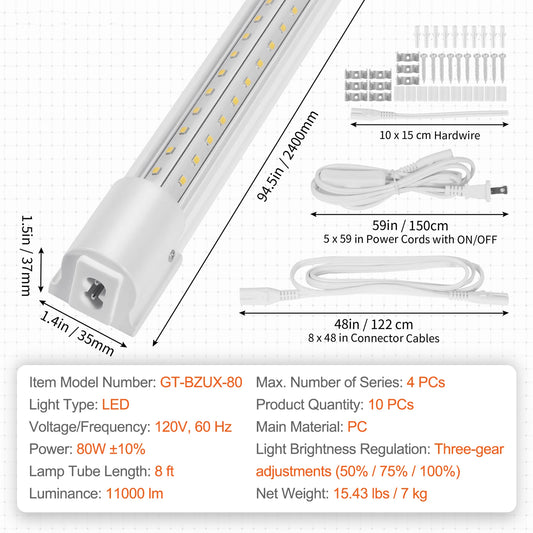 SucceBuy LED Shop Light For Garage, Warehouse, Home And Office