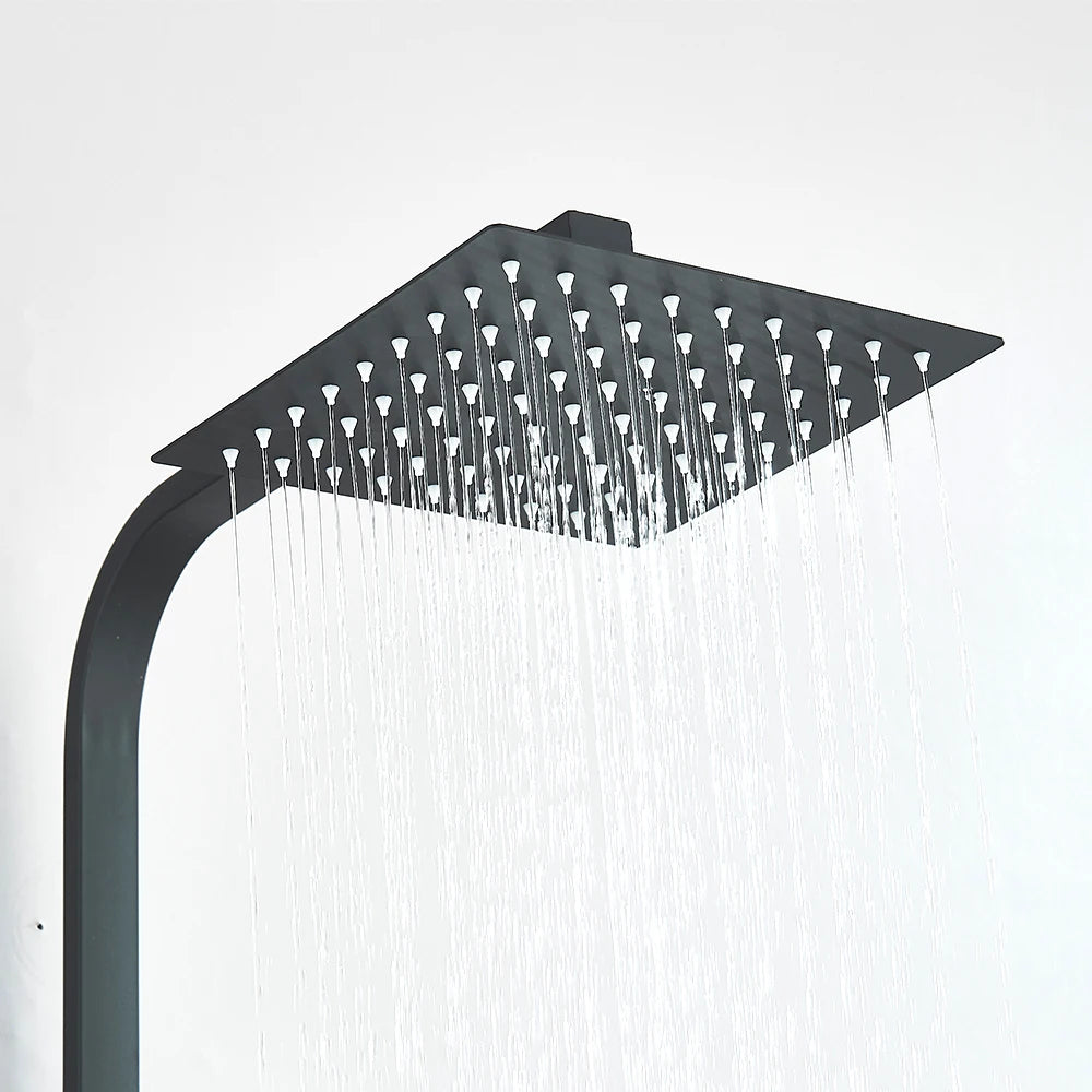 Shinesia Luxury Wall Mounted Shower Faucet Set With Swivel Spout