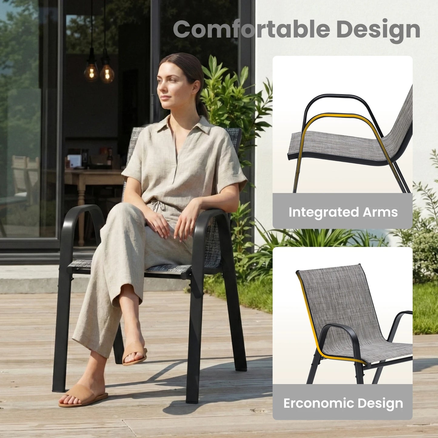 Farini Outdoor Dining Set For 6 With Table And Chairs