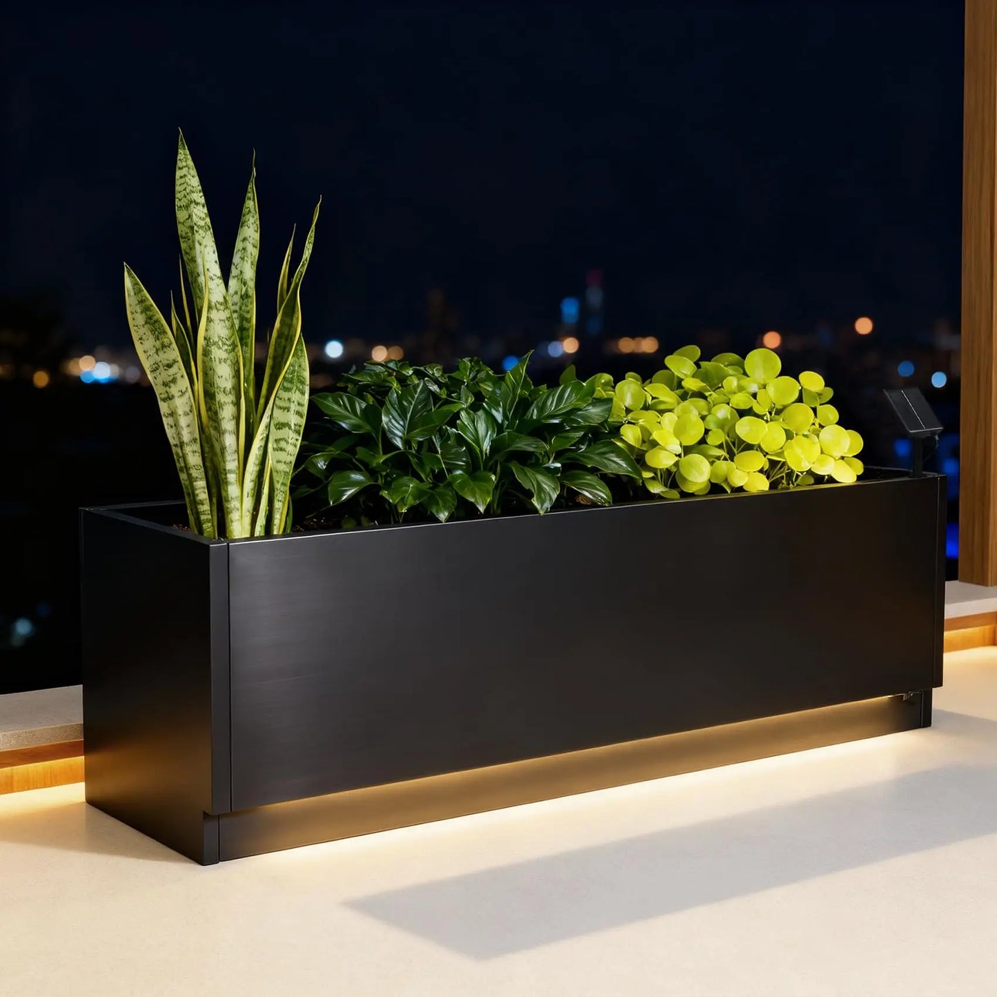 HiMISS Led Metal Planter Box With Light Strips