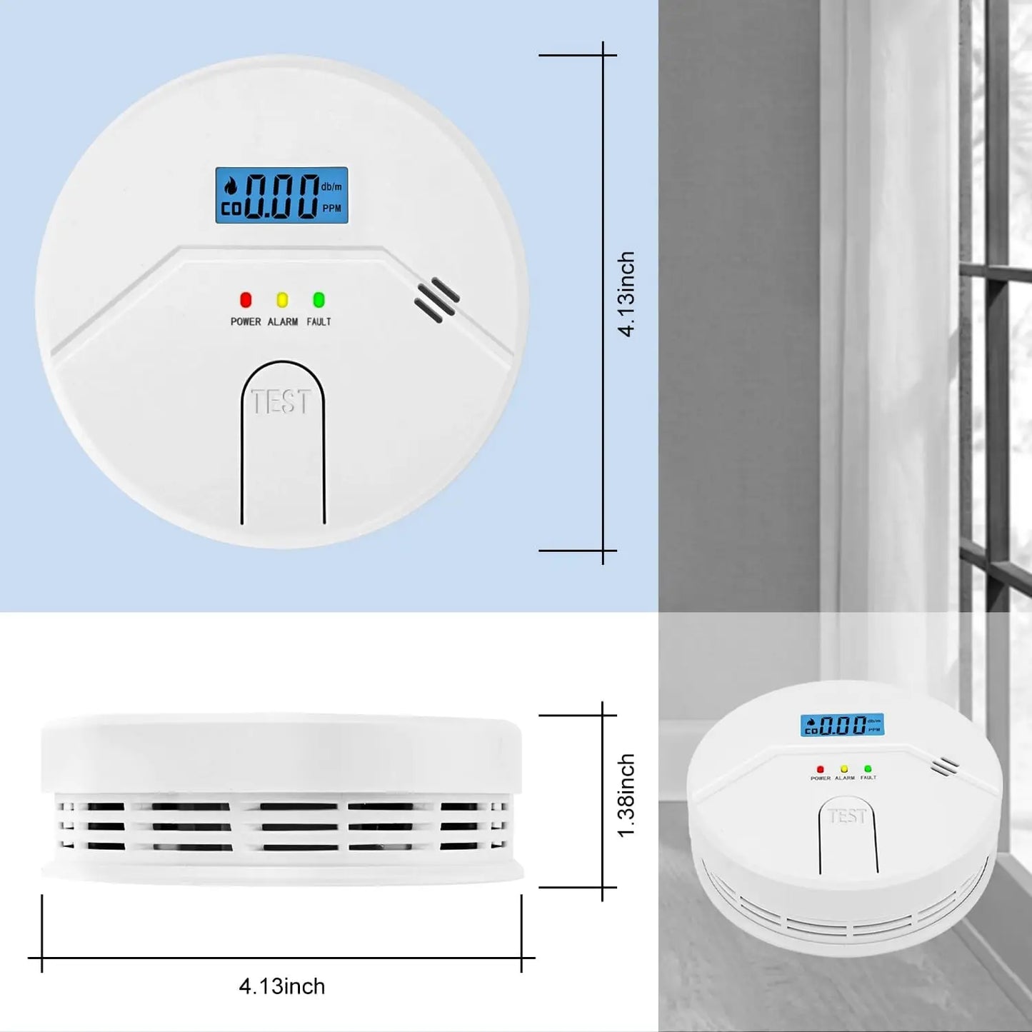 2-In-1 Smoke And CO Detector Easy Install With Batteries