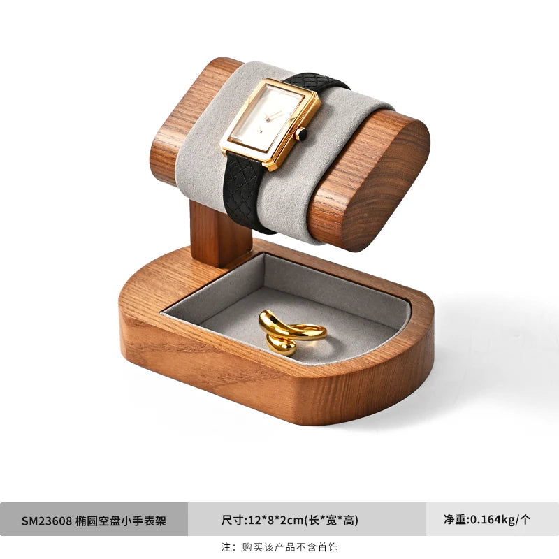 Oirlv Wooden Watch Display Stand And Jewelry Organizer Rack