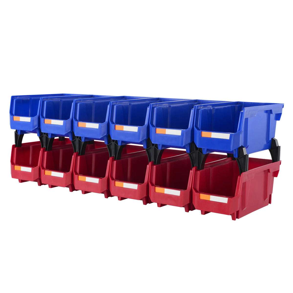 SucceBuy Stackable Plastic Parts Bin Storage Box Organizer Garage Tools