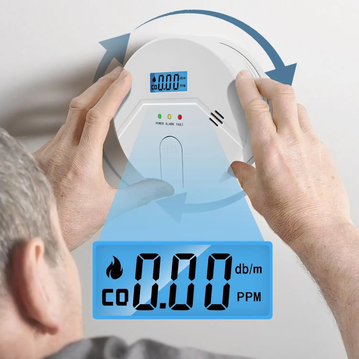 2-In-1 Smoke And CO Detector Easy Install With Batteries