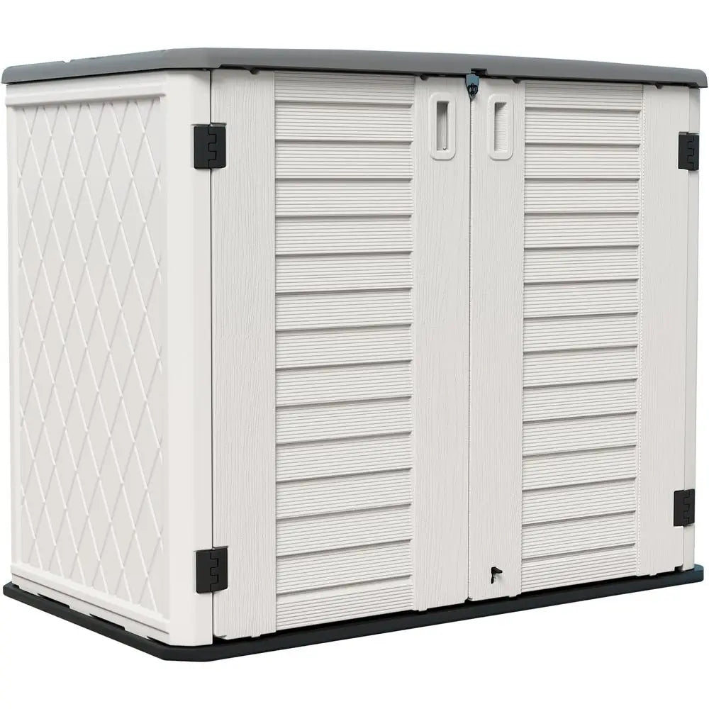 Weather Resistant Outdoor Storage Cabinet For Patio Garden Lawn Mower