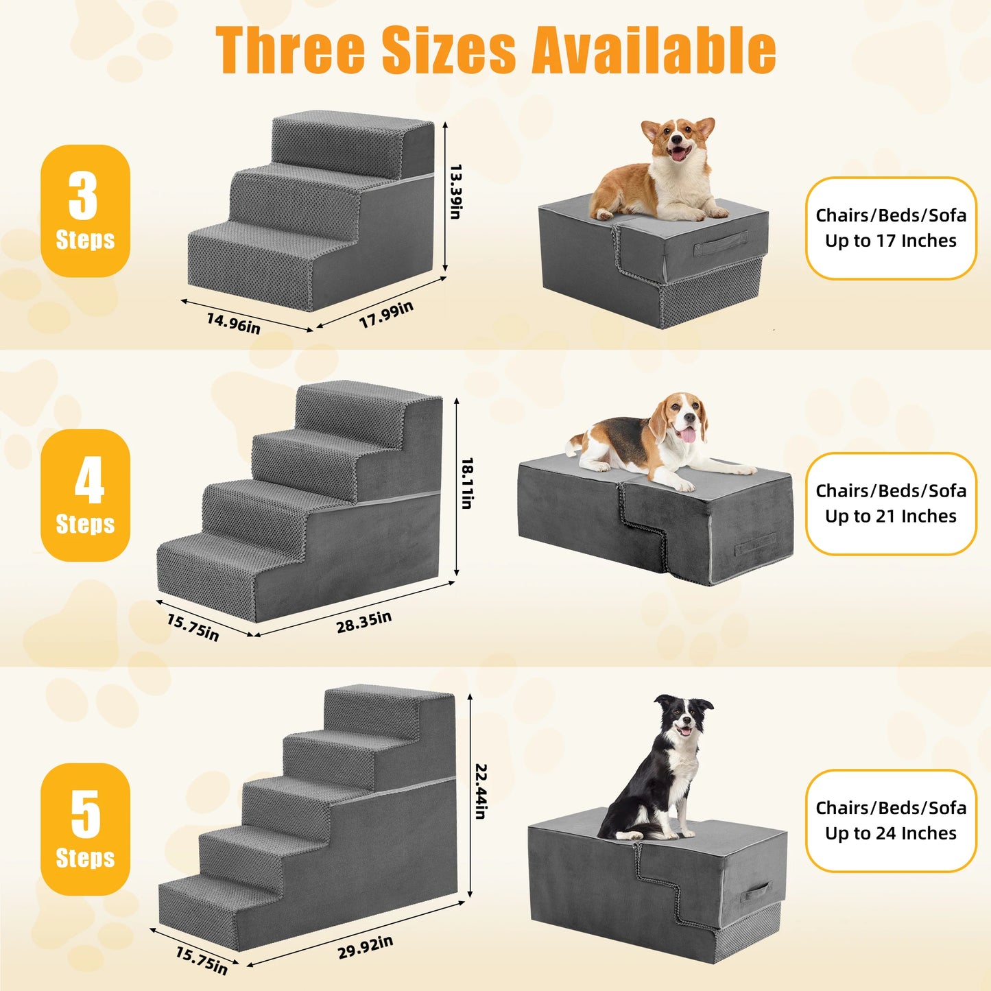 Slip Resistant Foam Dog Stairs And Ramp For Indoor Animals