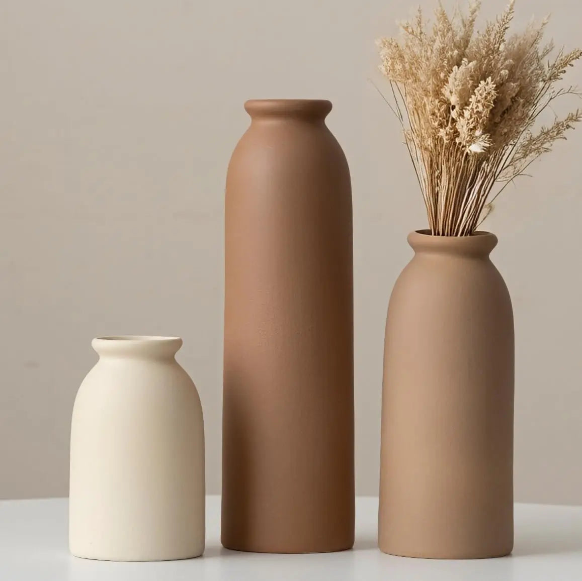 Ceramic Vase Set Nordic Boho Style
