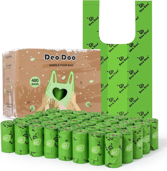 Extra Thick Leak-Proof Dog Poop Bags With Handles
