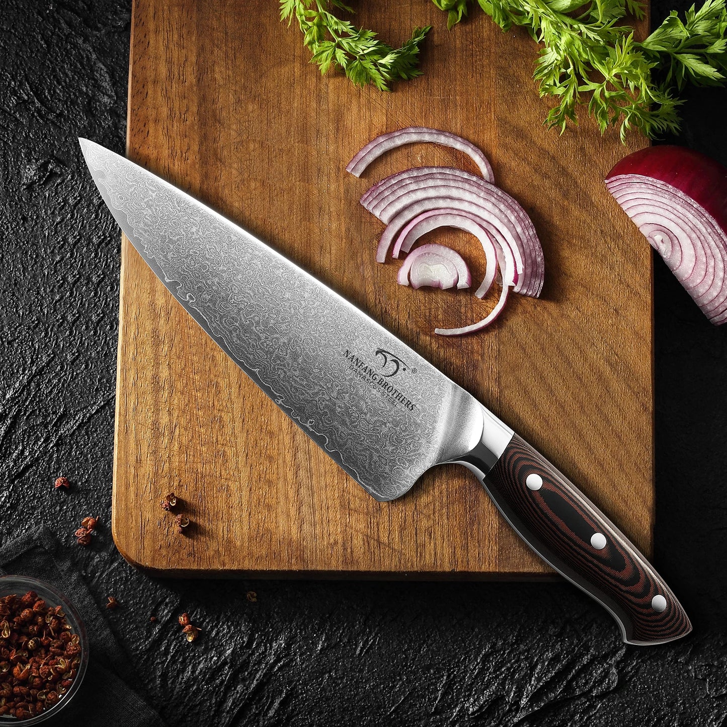 Katisun Damascus Chef Knife VG10 With Micarta Handle
