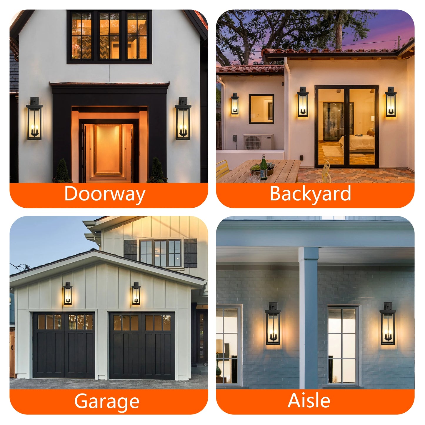 ARLGSITE Outdoor Wall Lantern Dusk To Dawn Sensor Exterior Light