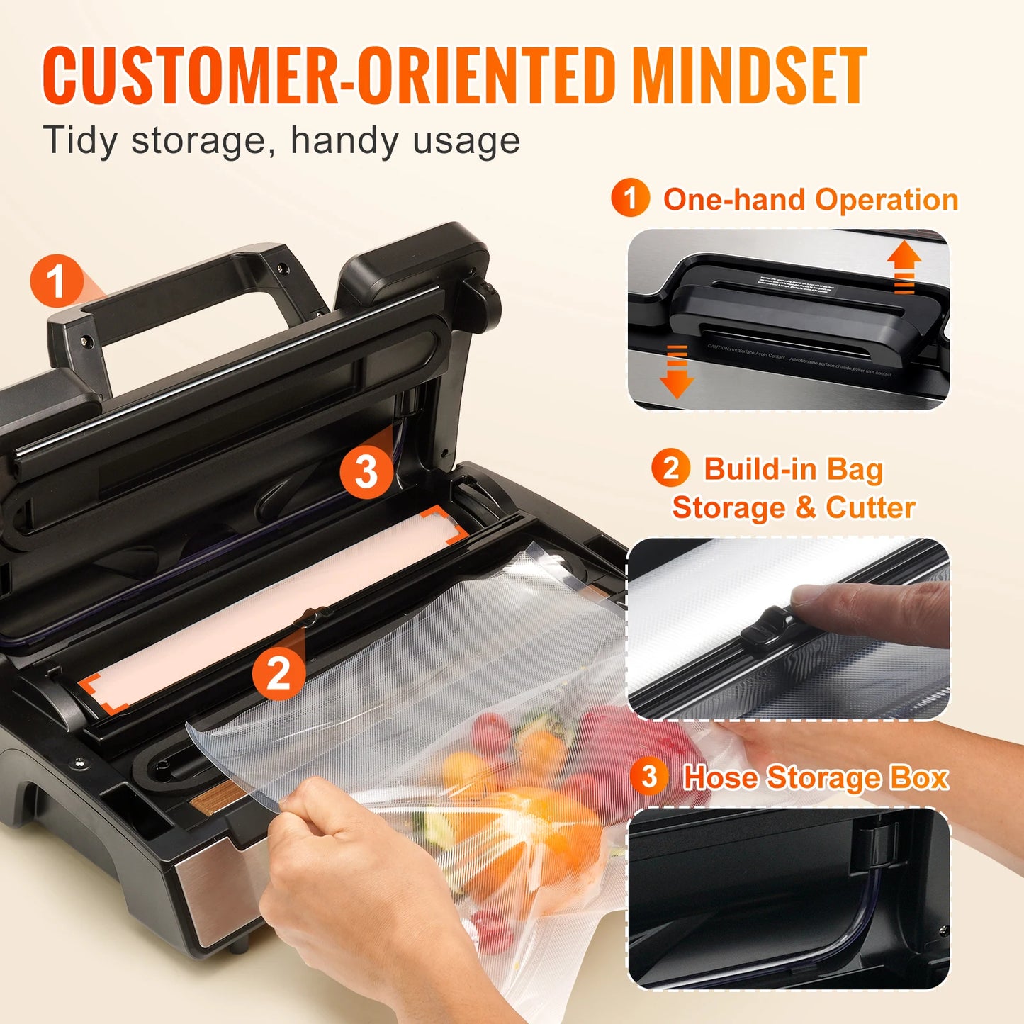 SucceBuy 130W Vacuum Sealer Machine For Food Packaging