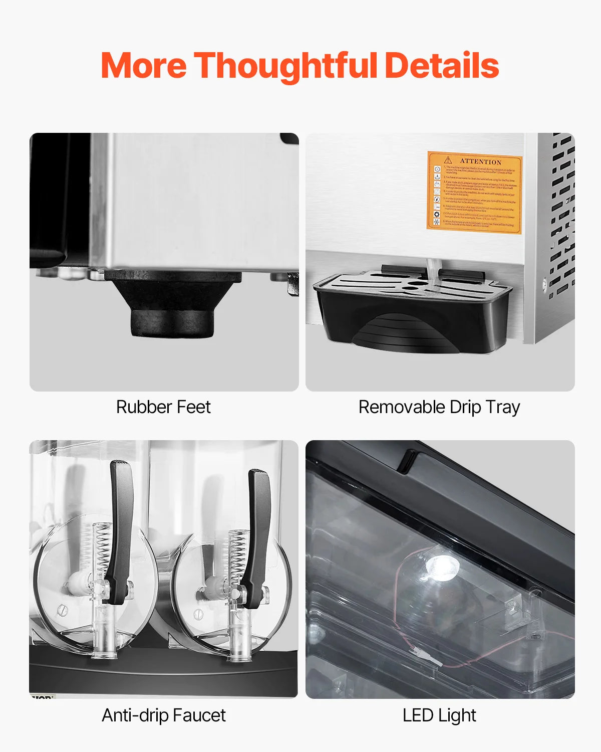 VEVOR Commercial Slushy Machine Dual Tank For Margaritas And Smoothies