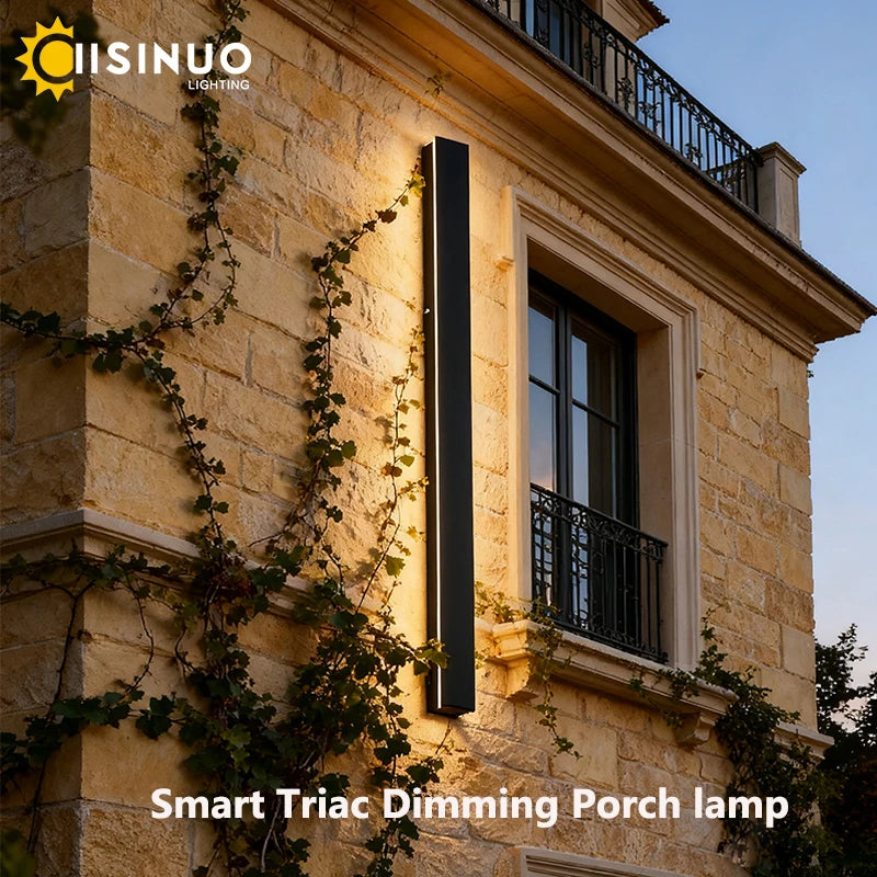 IISINUO Outdoor Porch Wall Light Dimmable Triac IP67 Stainless Steel