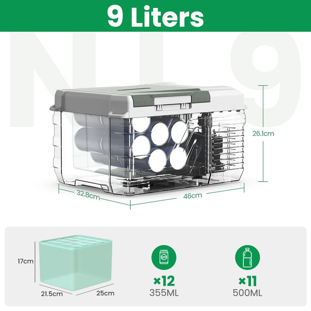 Alpicool NL9 Portable Car Refrigerator 12V 24V Cooler for Camping