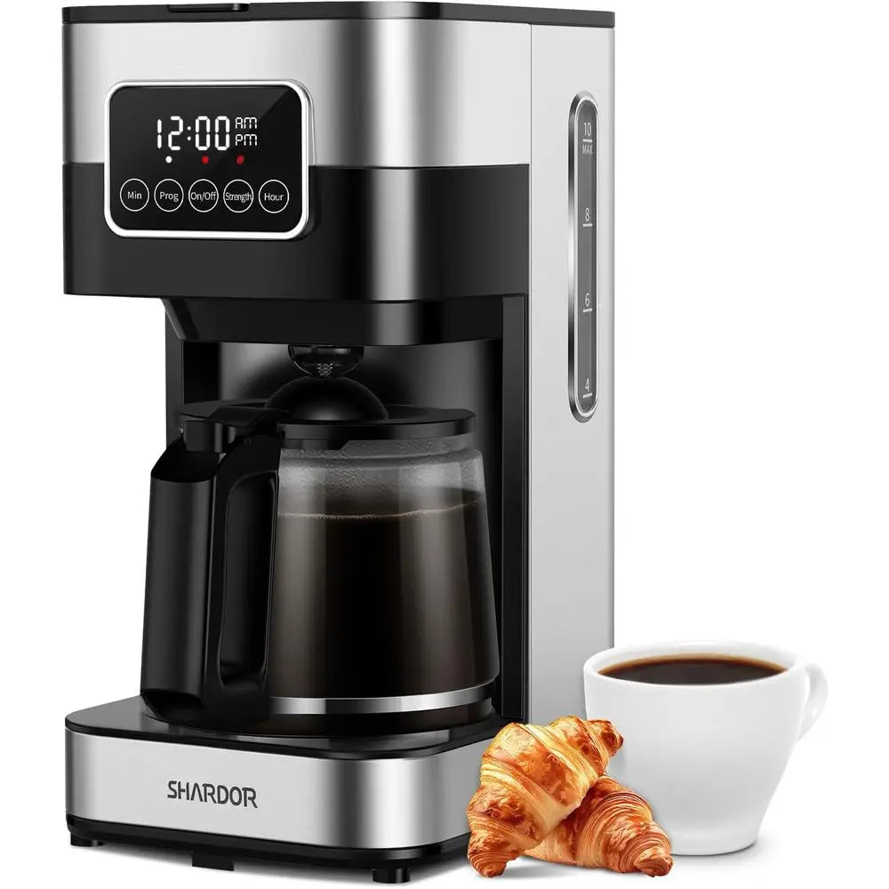 Programmable Drip Coffee Maker With Permanent Filter And Automatic Shutoff